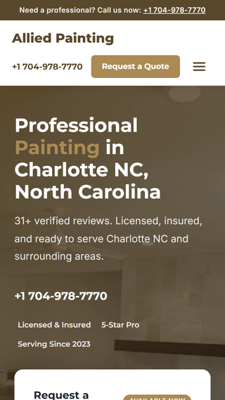 Scrolling preview for Allied Painting