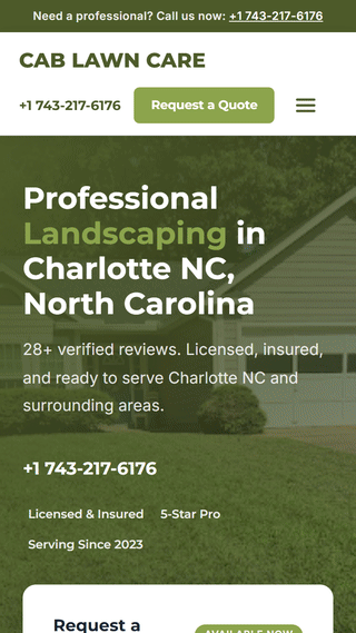 Scrolling preview for CAB LAWN CARE