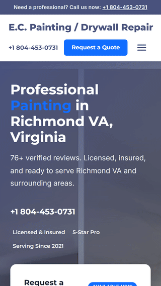 Scrolling preview for E.C. Painting / Drywall Repair