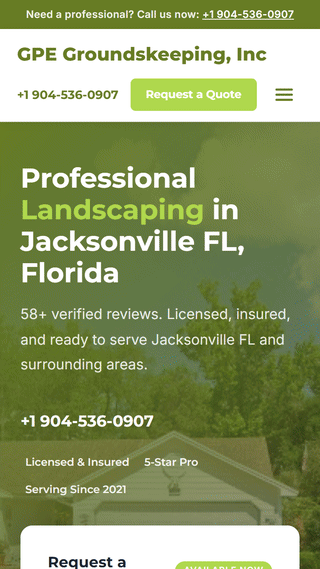 Scrolling preview for GPE Groundskeeping, Inc