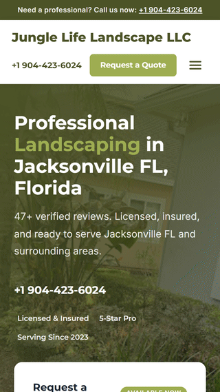 Scrolling preview for Jungle Life Landscape LLC