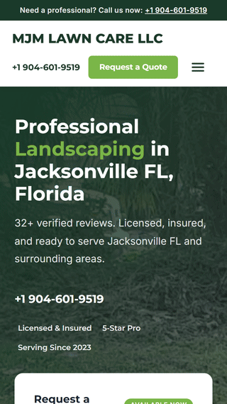 Scrolling preview for MJM LAWN CARE LLC