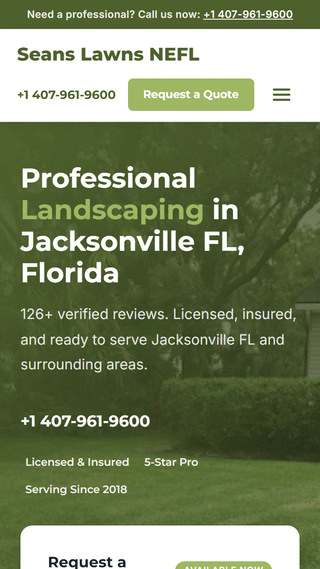 Scrolling preview for Seans Lawns NEFL